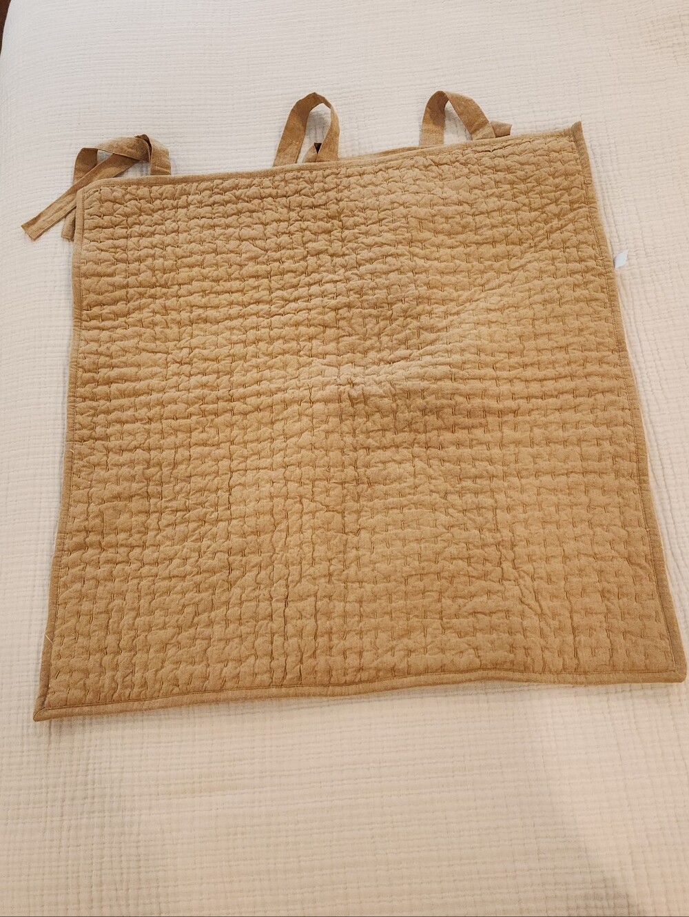 NWT Pottery Barn Pick Stitch Euro Sham in Camel